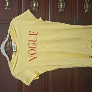 Runway Paris Sunny Yellow VOGUE Tee with Red Logo
